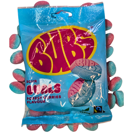 Bubs Forest Berries Foam Gummy Candies - 90g Swedish Imported Sour Oval